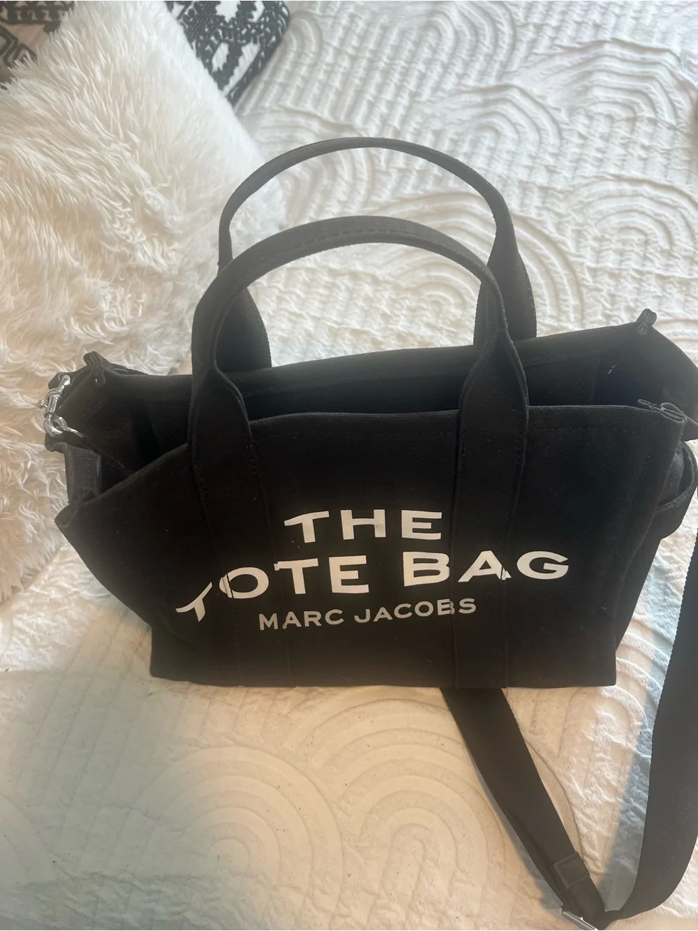 Marc Jacobs Black Canvas Laptop Tote